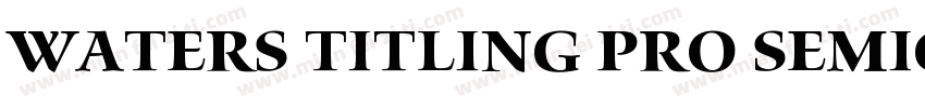 waters titling pro semicond bold字体转换